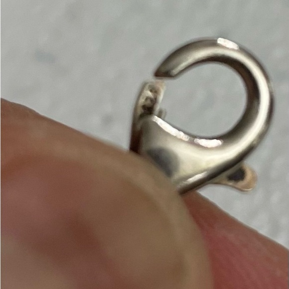 Sterling Silver Freshwater Pearl and Abalone Shell Necklace SS Lobster Latch 8" - Picture 11 of 14